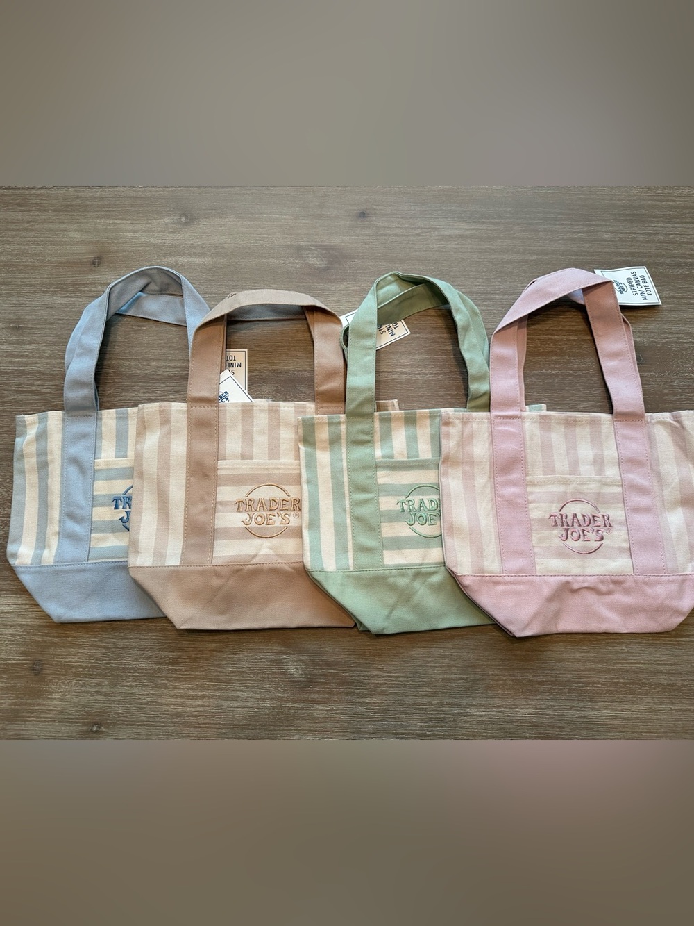 Trader Joe’s Striped Mini totes- set 4